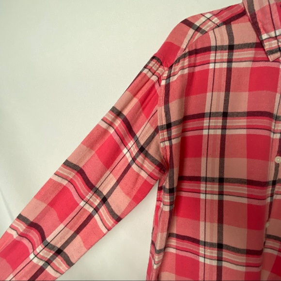 Old Navy Girls Pink Tunic Plaid Shirt Large - Picture 4 of 14